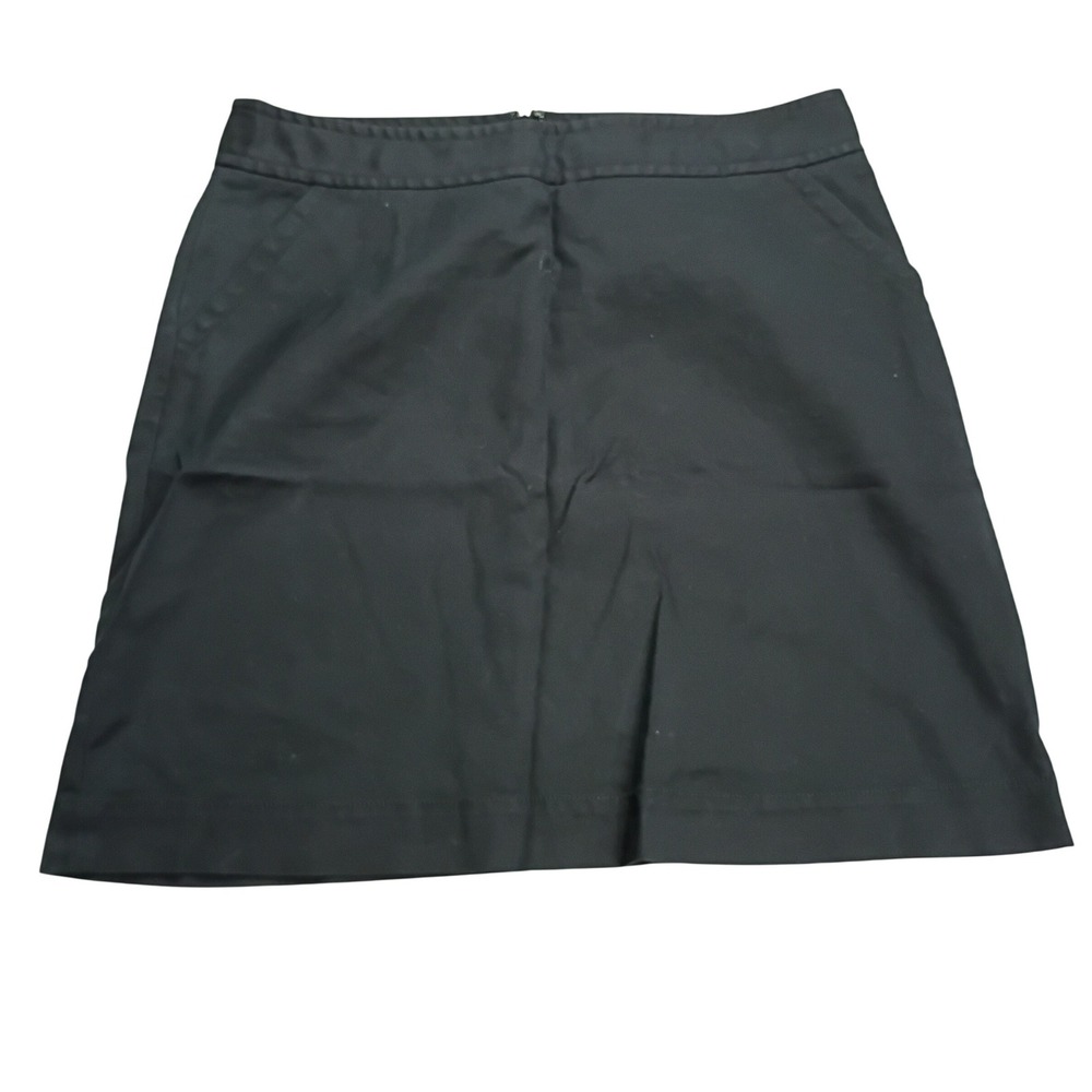 Banana Republic‎ Mini Skirt Womens 12 Black Stretch Cotton Blend Pockets